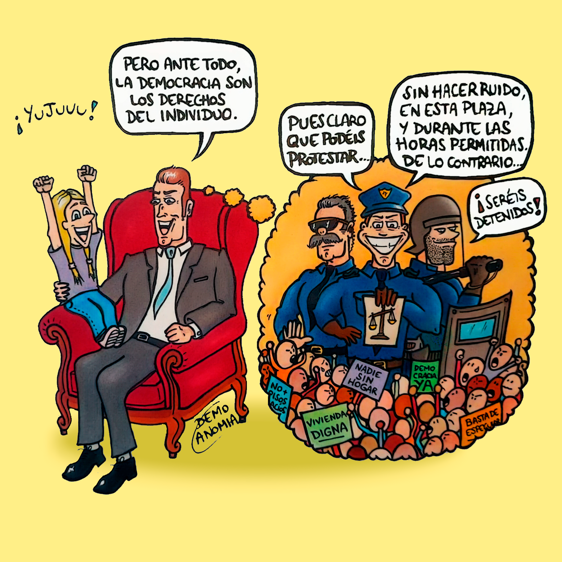 Viñeta del artista Zaragozano Demoanomia